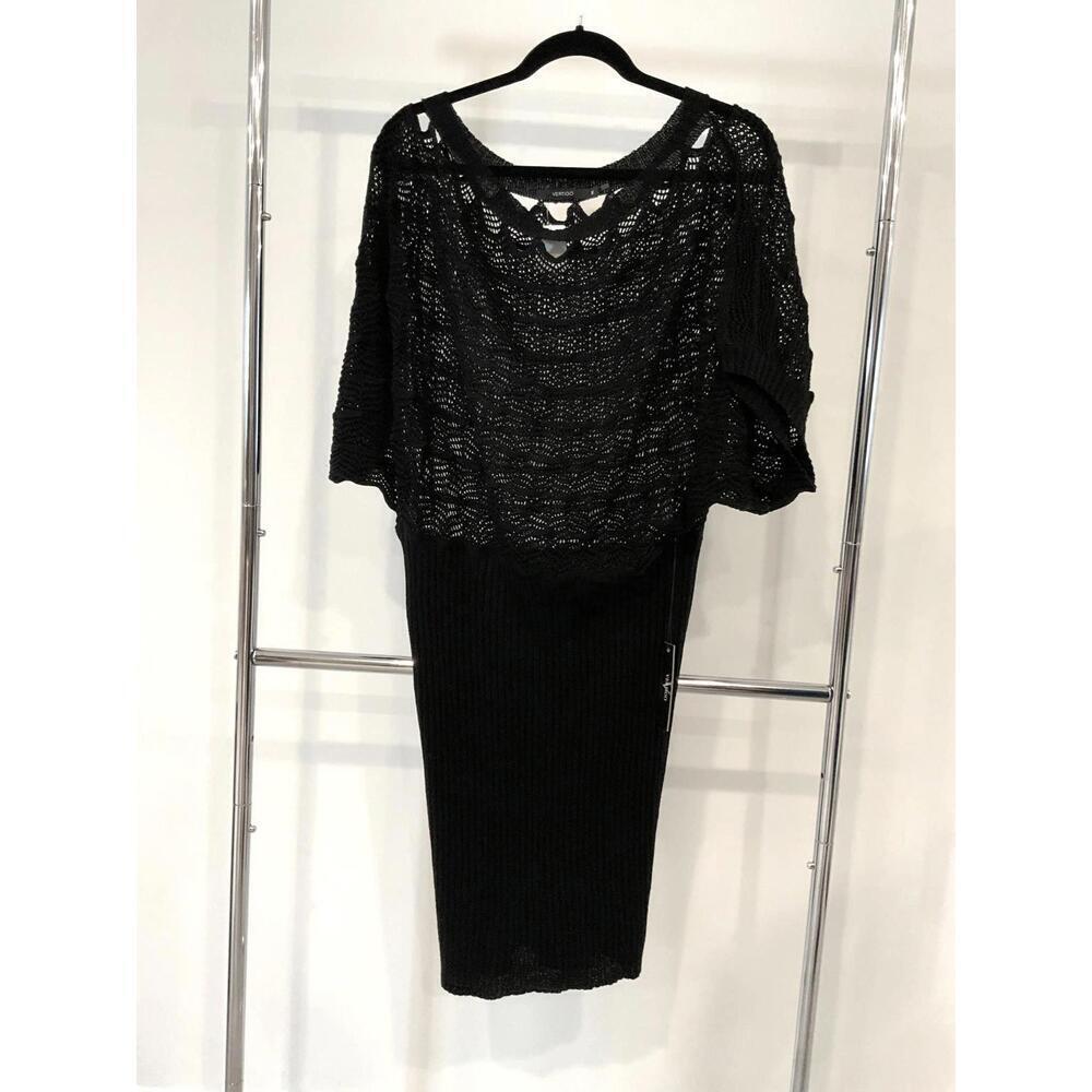 Vertigo Women's Black Knit Dress - Stylish & Versatile Outfit, Size M